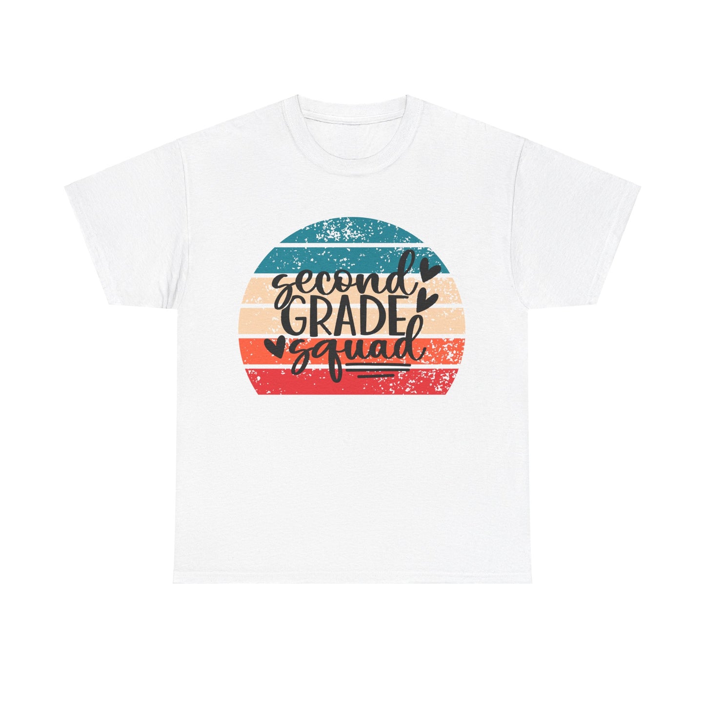 Retro Boho Design Second Grade Squad Classroom Tshirt