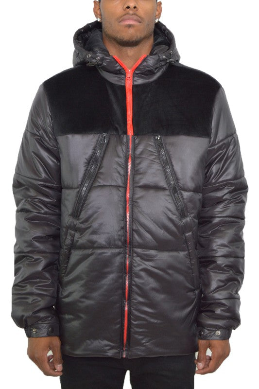 Retro Style Mens Puffer Jacket