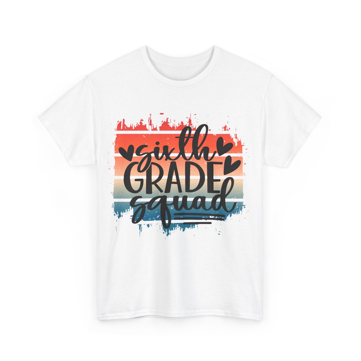 Boho Retro Sixth Grade Squad Classroom School TShirt