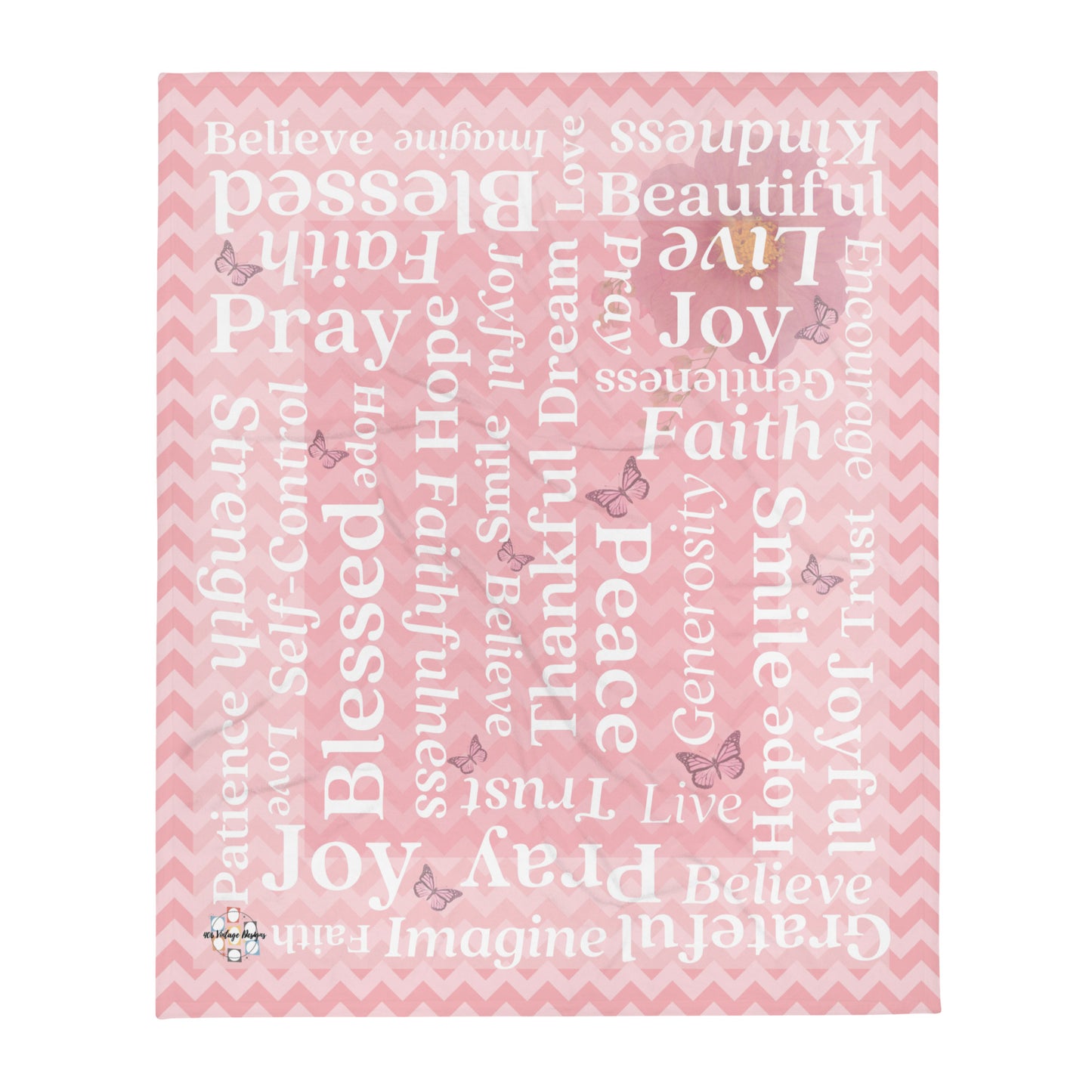 Throw Blanket Pink Fruits Of The Spirit Positive Healing