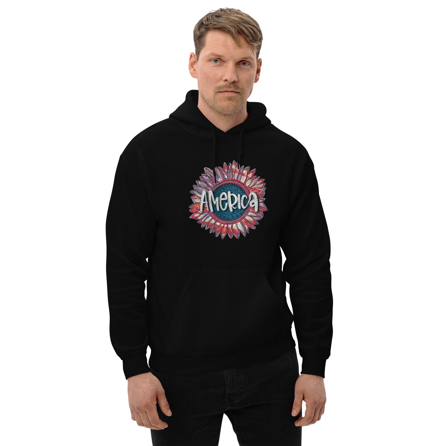 Vintage Sunflower America Hoodie