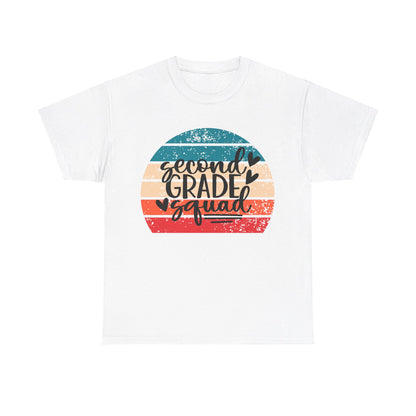 Retro Boho Design Second Grade Squad Classroom Tshirt