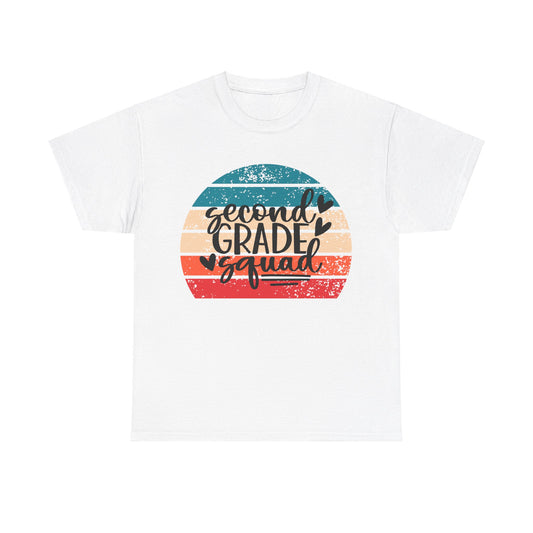 Retro Boho Design Second Grade Squad Classroom Tshirt