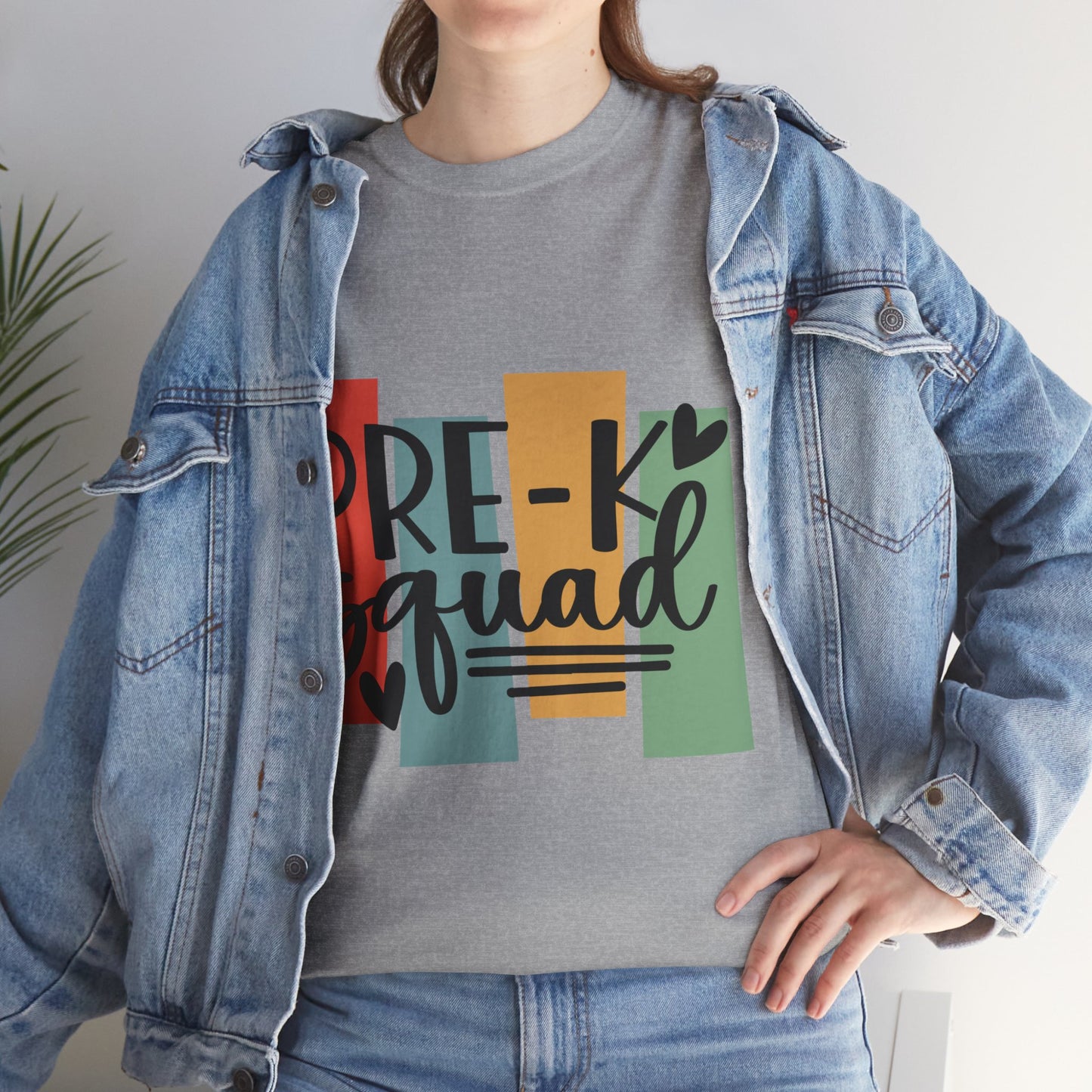 Retro Design Pre-K Squad Team School Shirt