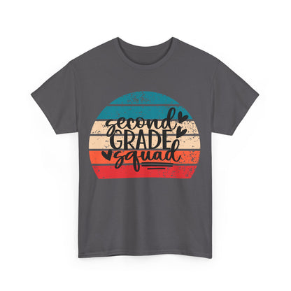 Retro Boho Design Second Grade Squad Classroom Tshirt
