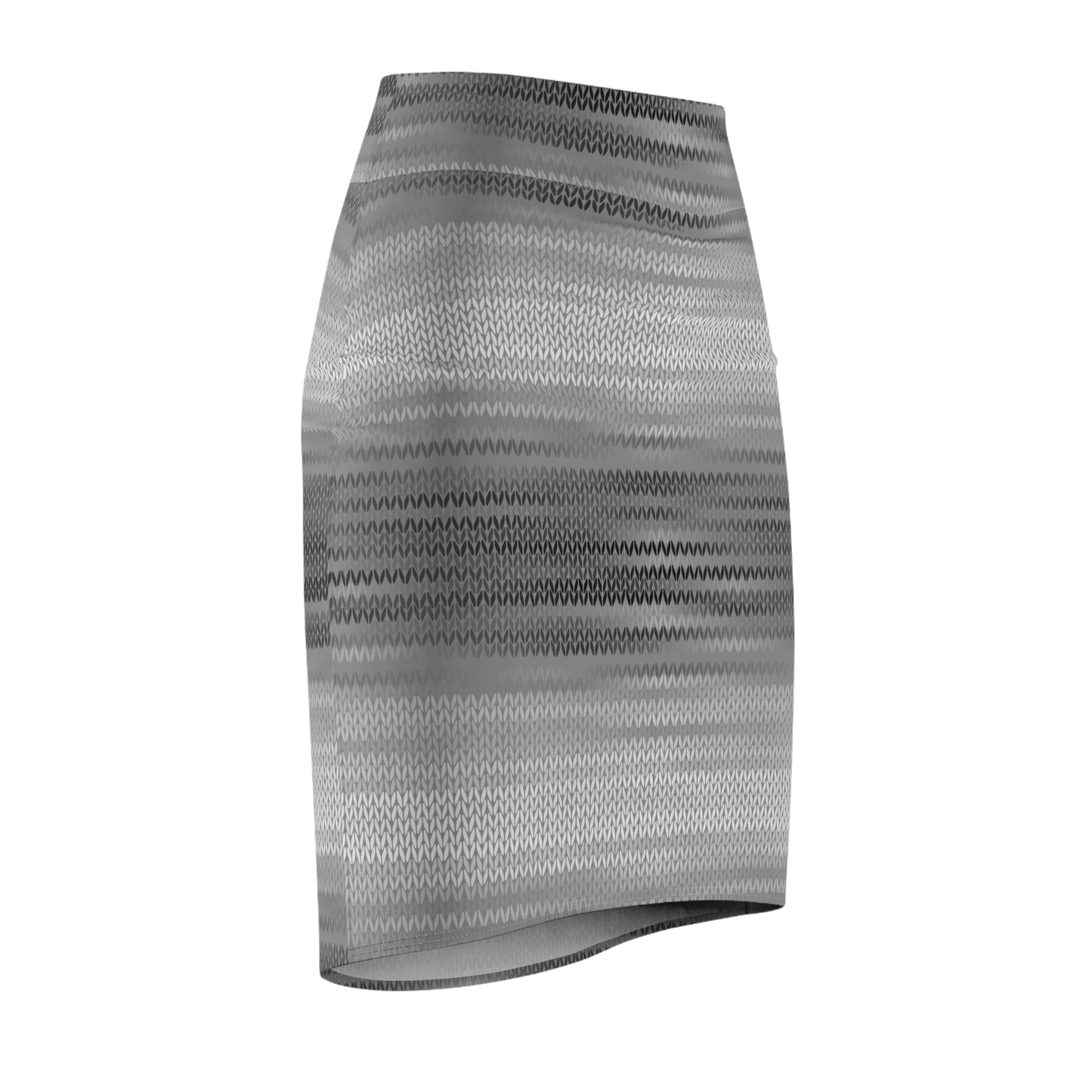 Vintage Retro Classic Black Silver Weave Pencil Skirt