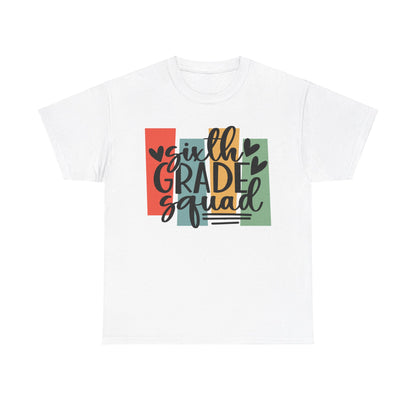 Boho Retro Sixth Grade Squad School Shirt