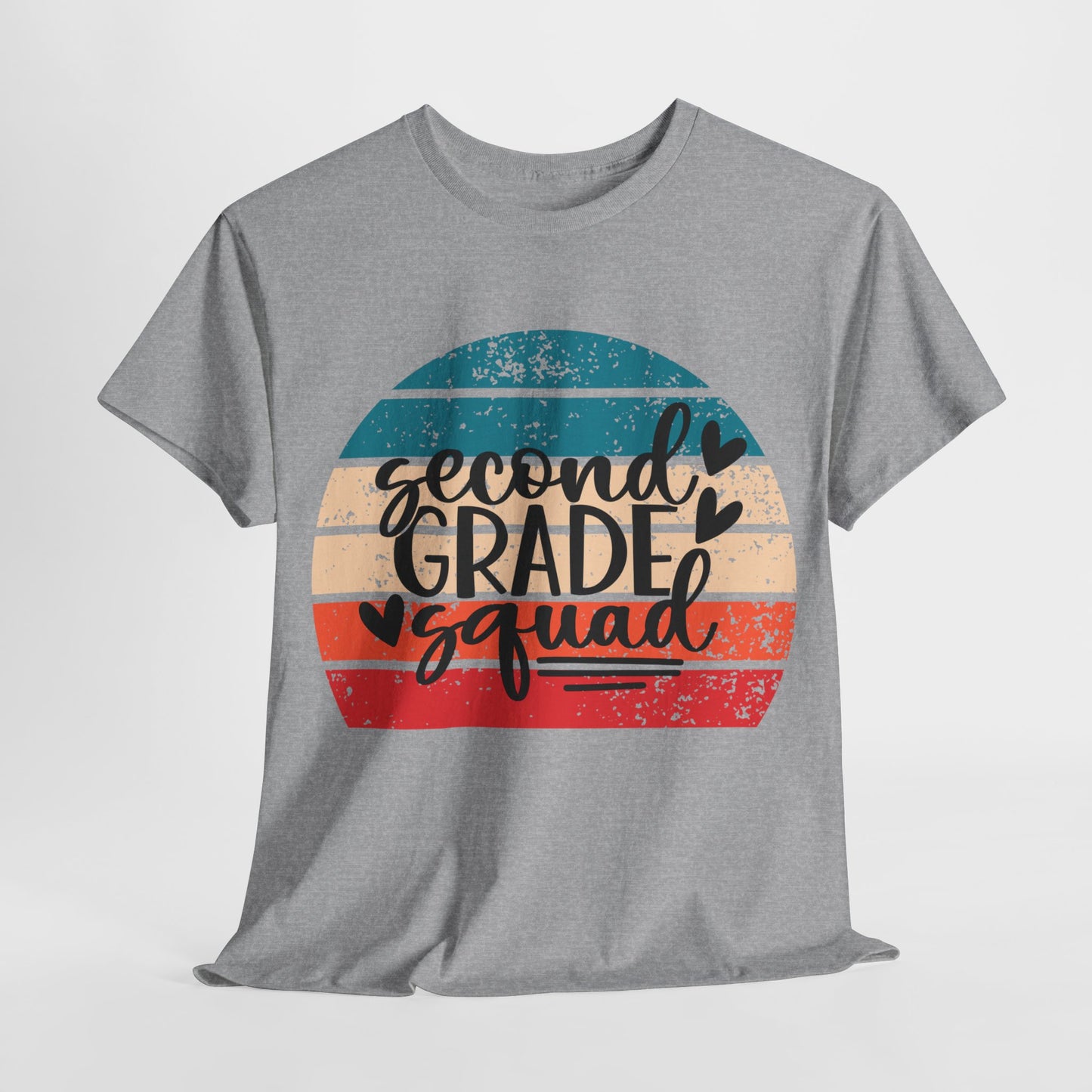 Retro Boho Design Second Grade Squad Classroom Tshirt