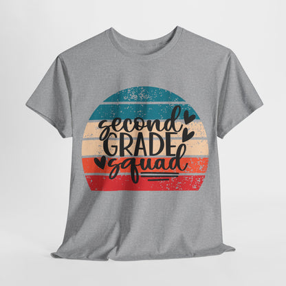 Retro Boho Design Second Grade Squad Classroom Tshirt