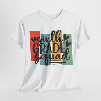 Boho Retro Sixth Grade Squad School Shirt