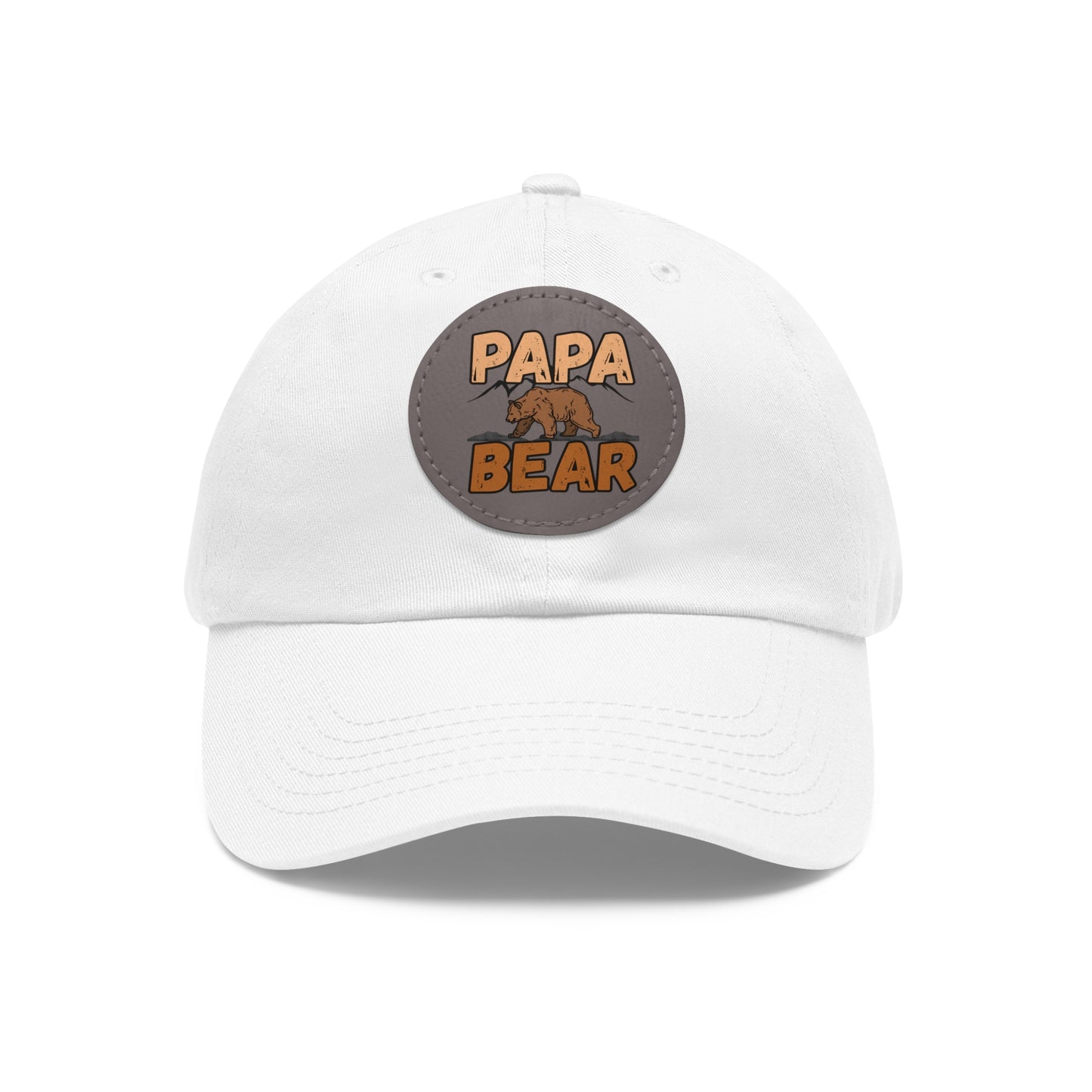 Papa Bear Dad Hat with Leather Patch