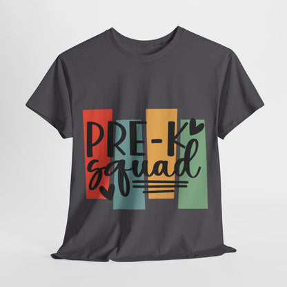 Retro Design Pre-K Squad Team School Shirt