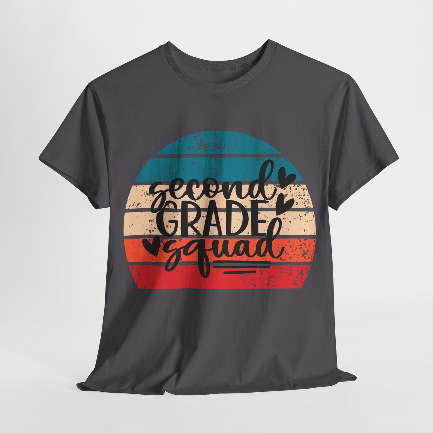 Retro Boho Design Second Grade Squad Classroom Tshirt