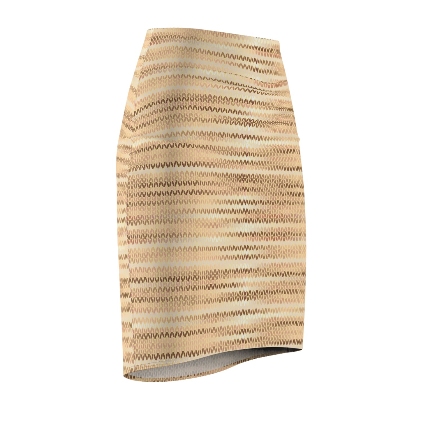Vintage Retro Classic Amber Brown Weave Pencil Skirt