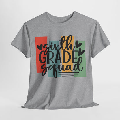 Boho Retro Sixth Grade Squad School Shirt
