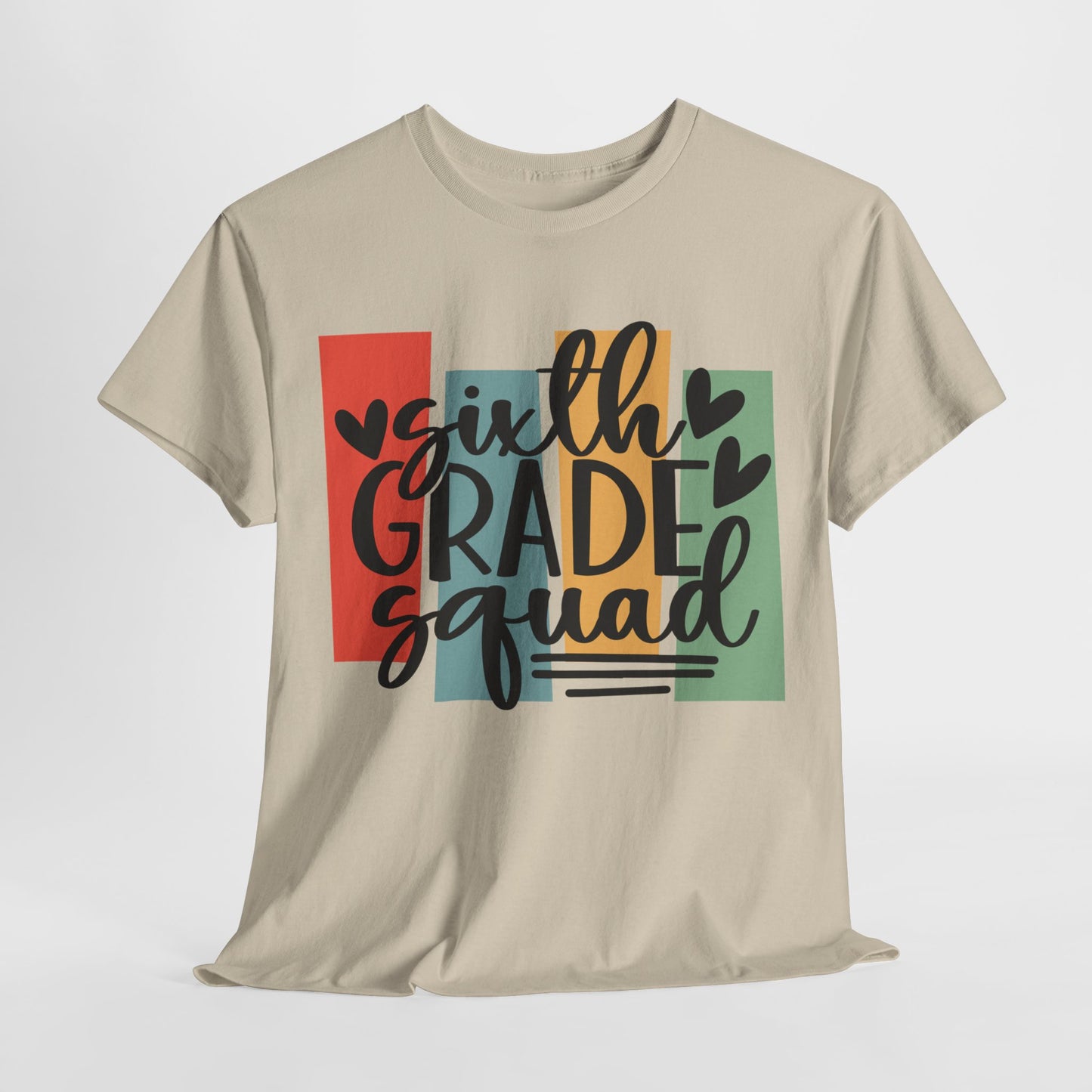 Boho Retro Sixth Grade Squad School Shirt