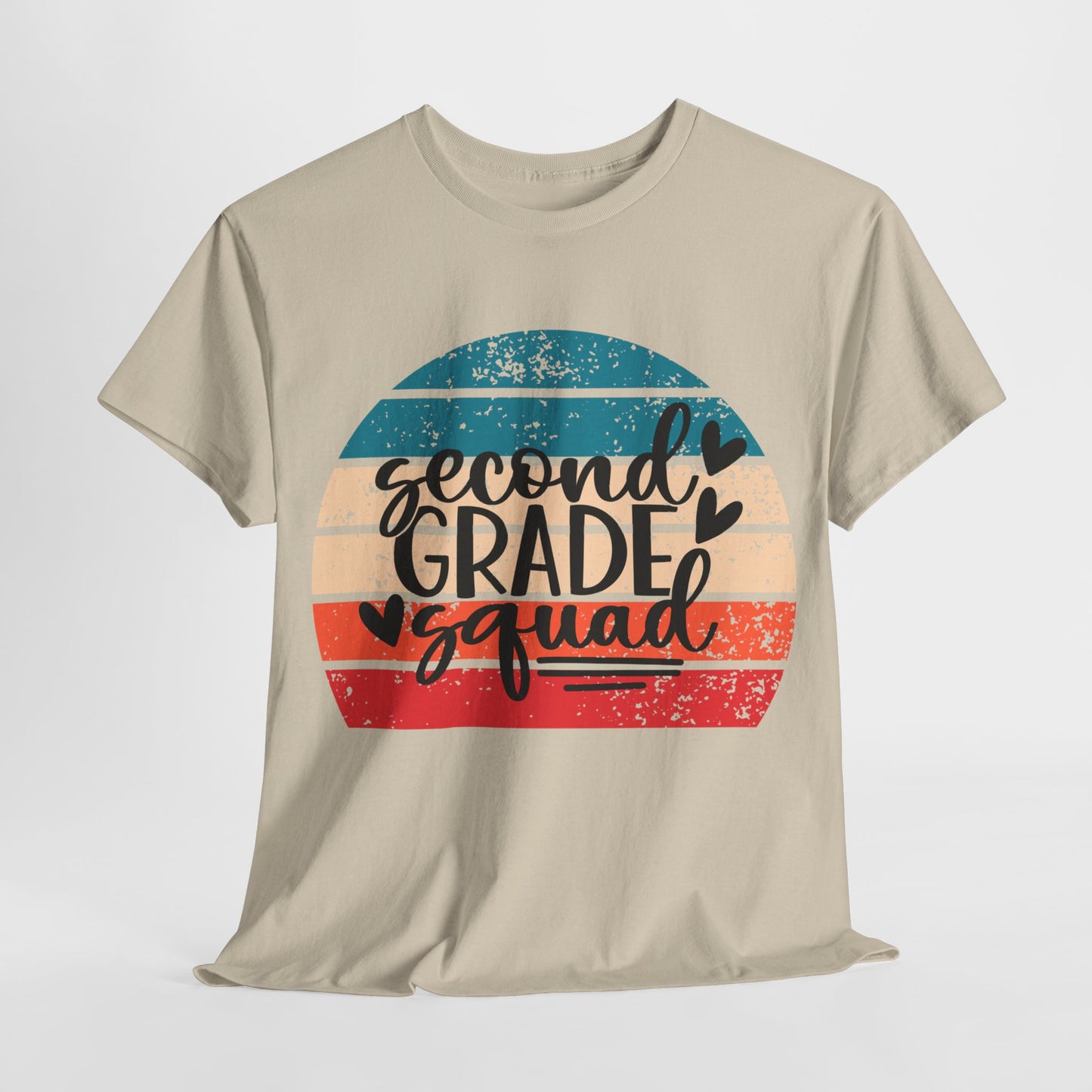 Retro Boho Design Second Grade Squad Classroom Tshirt