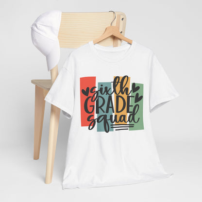 Boho Retro Sixth Grade Squad School Shirt