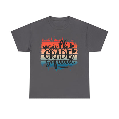 Boho Retro Sixth Grade Squad Classroom School TShirt