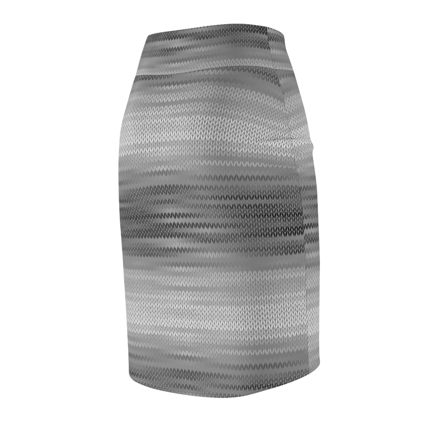 Vintage Retro Classic Black Silver Weave Pencil Skirt