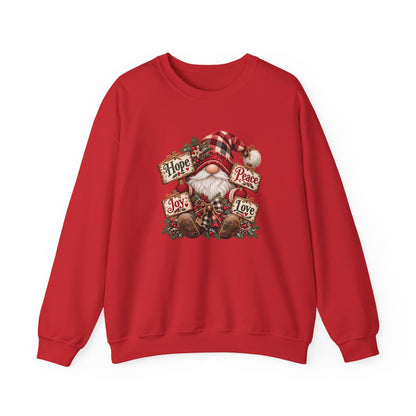Hope, Peace, Joy & Love Christmas Gnome Sweatshirt