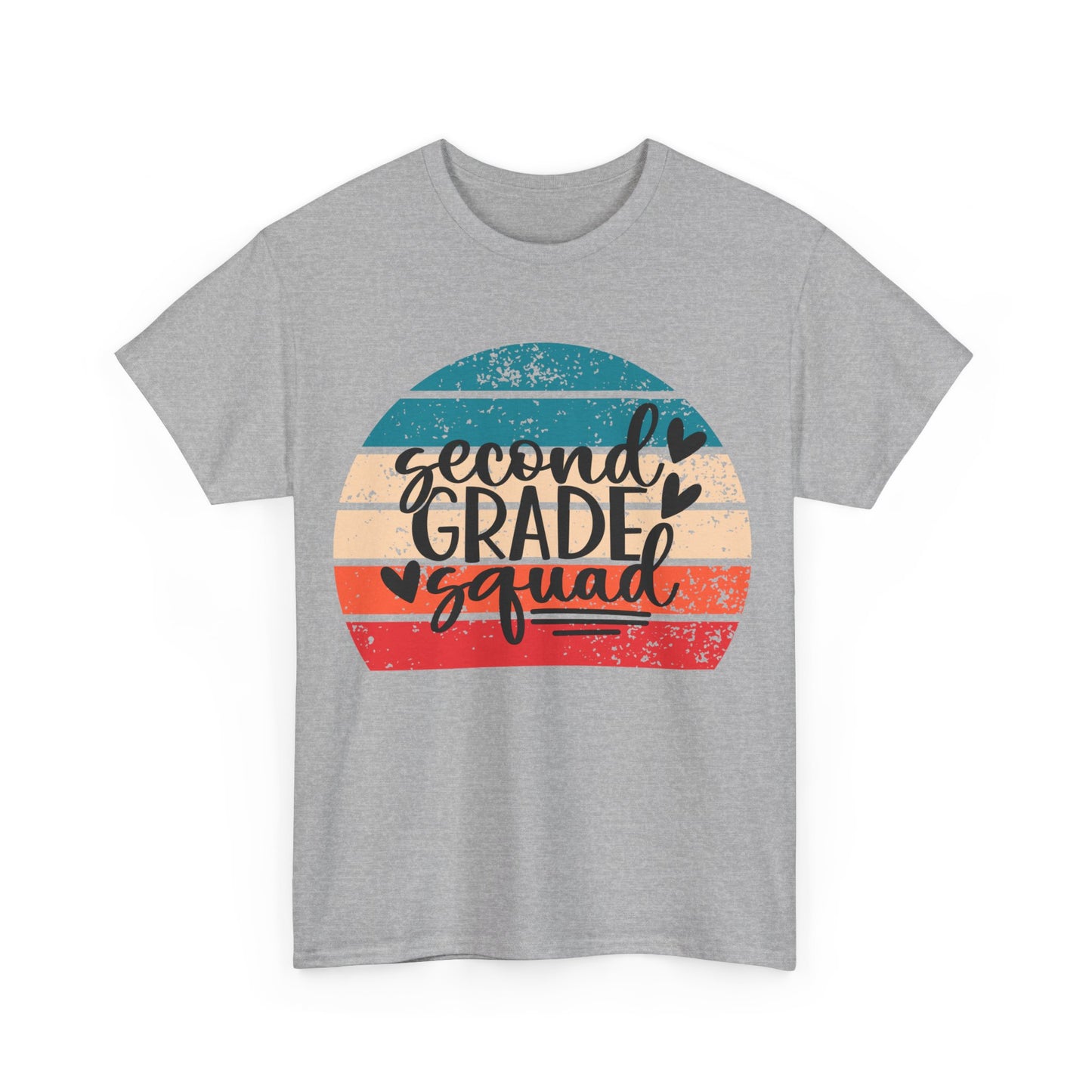 Retro Boho Design Second Grade Squad Classroom Tshirt