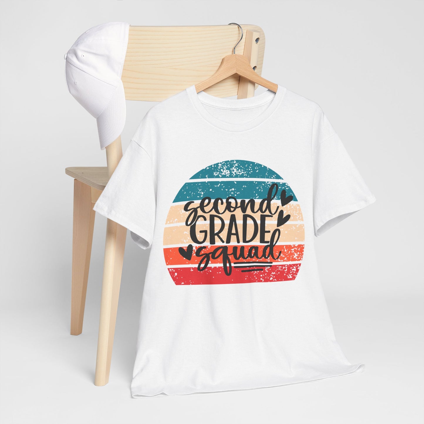 Retro Boho Design Second Grade Squad Classroom Tshirt