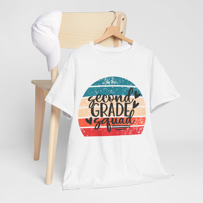 Retro Boho Design Second Grade Squad Classroom Tshirt