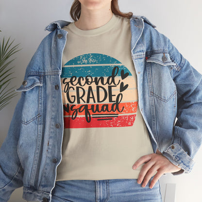 Retro Boho Design Second Grade Squad Classroom Tshirt