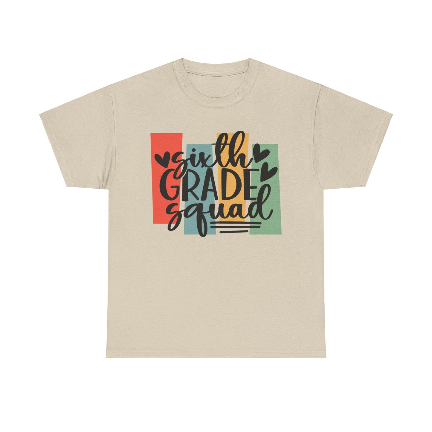 Boho Retro Sixth Grade Squad School Shirt
