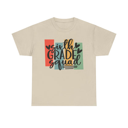 Boho Retro Sixth Grade Squad School Shirt
