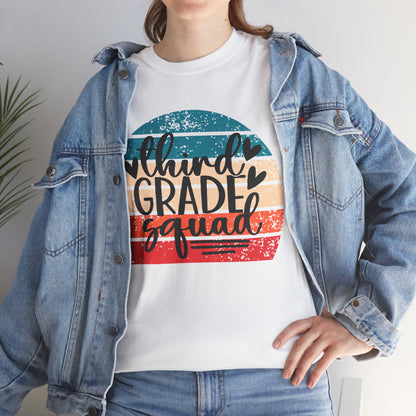 Boho Retro Design Third Grade Squad Tshirt