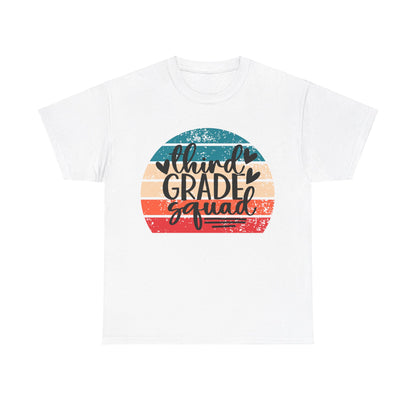 Boho Retro Design Third Grade Squad Tshirt