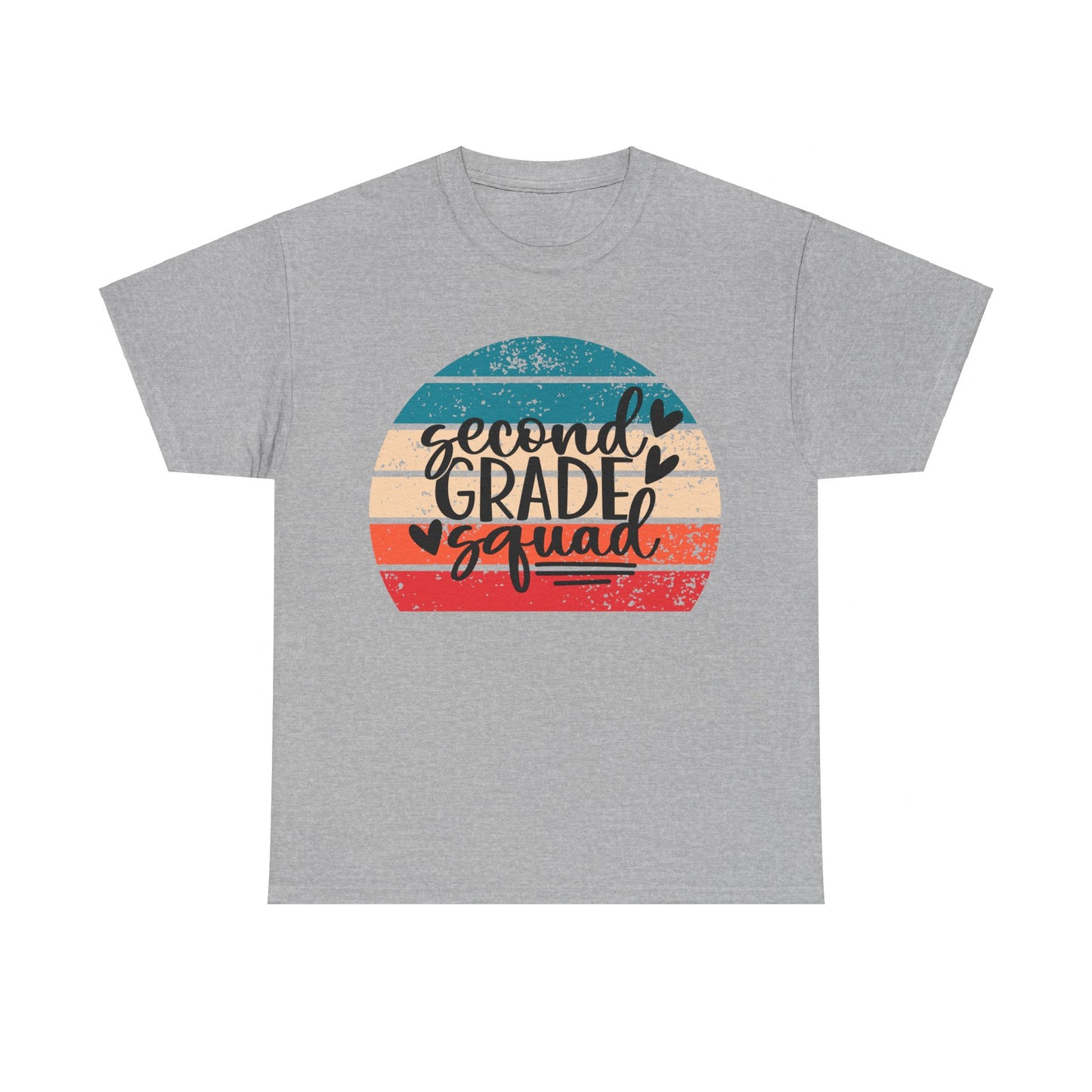 Retro Boho Design Second Grade Squad Classroom Tshirt