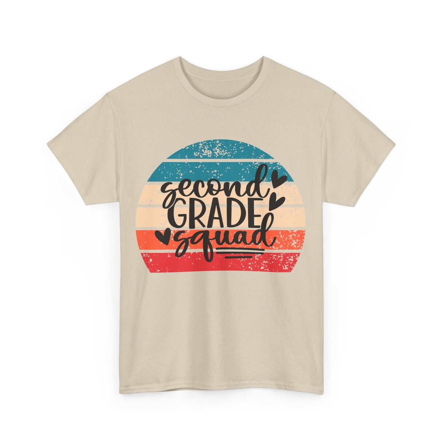 Retro Boho Design Second Grade Squad Classroom Tshirt