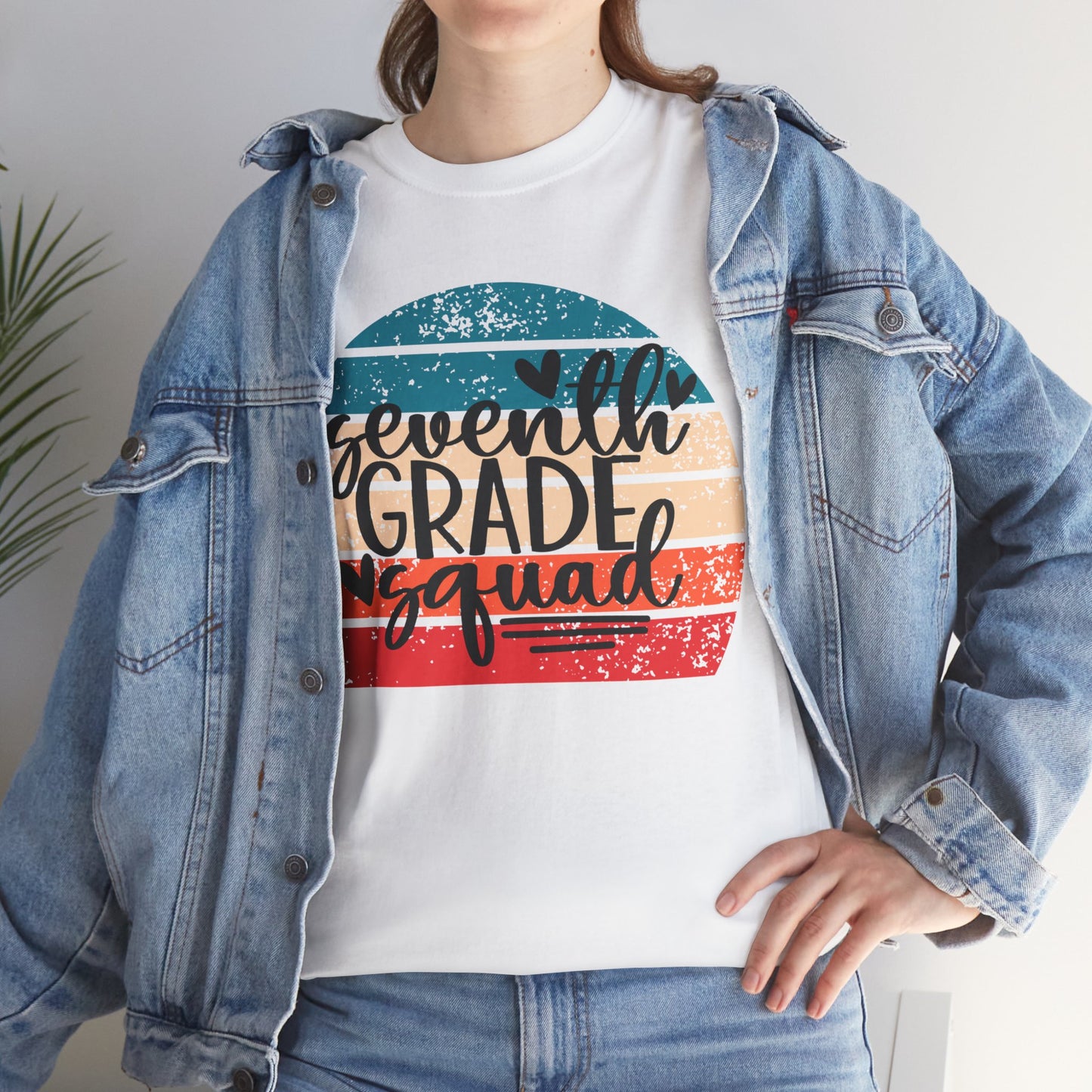 Retro Boho Seventh Grade Squad Classroom Team TShirt