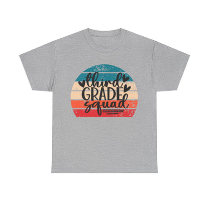 Boho Retro Design Third Grade Squad Tshirt