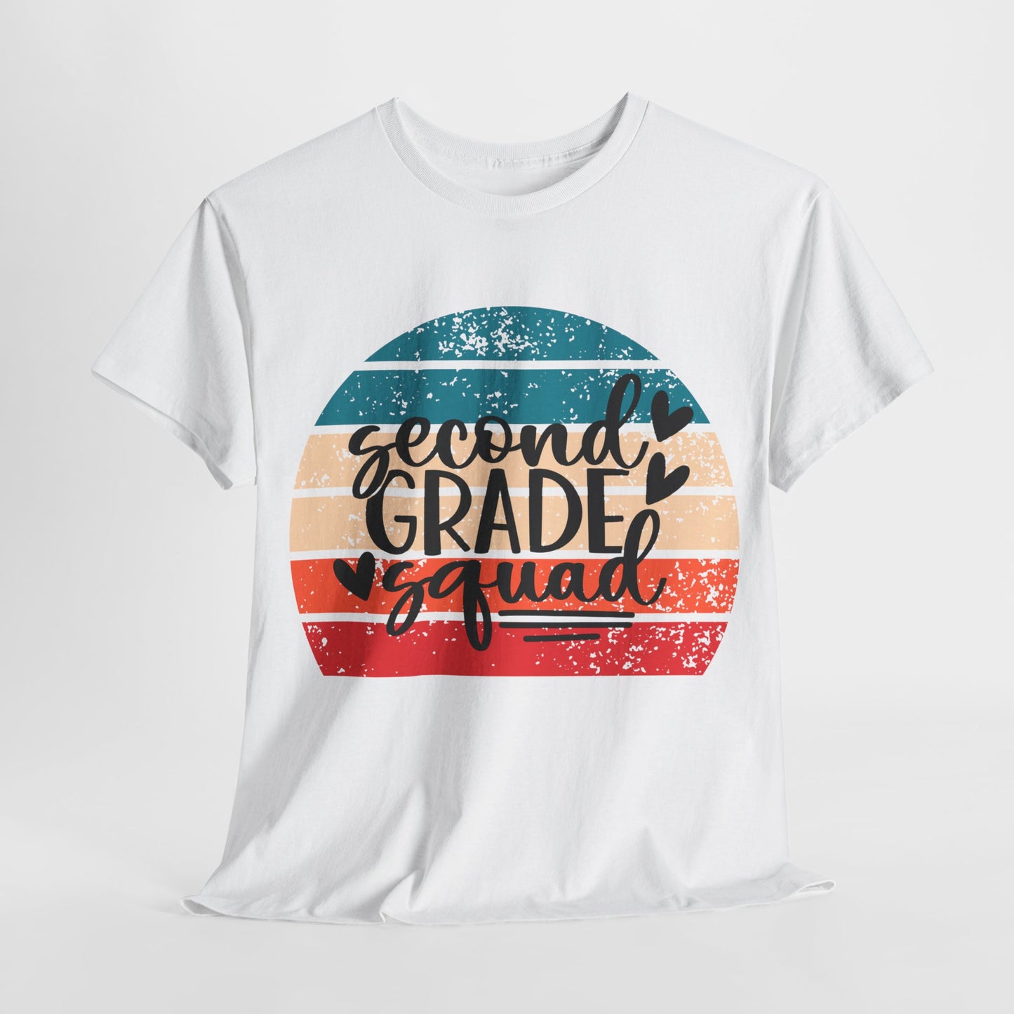 Retro Boho Design Second Grade Squad Classroom Tshirt