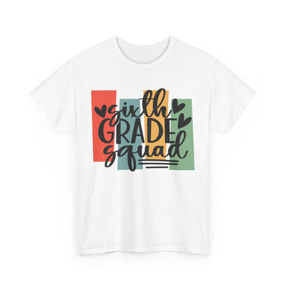 Boho Retro Sixth Grade Squad School Shirt
