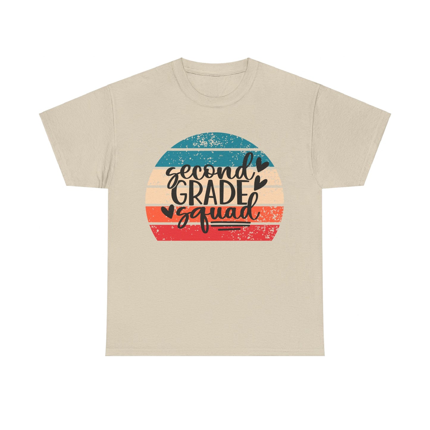 Retro Boho Design Second Grade Squad Classroom Tshirt