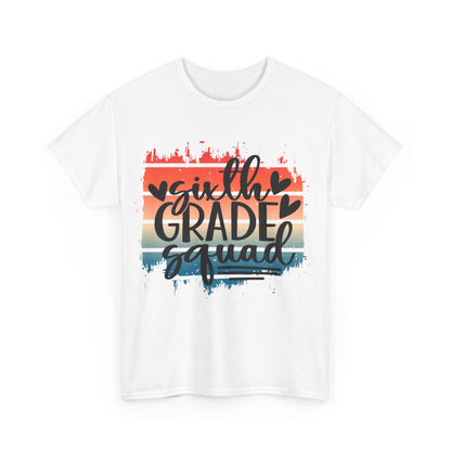 Boho Retro Sixth Grade Squad Classroom School TShirt