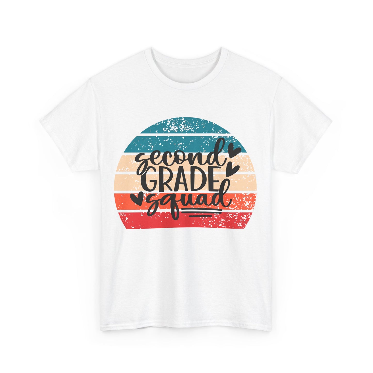 Retro Boho Design Second Grade Squad Classroom Tshirt