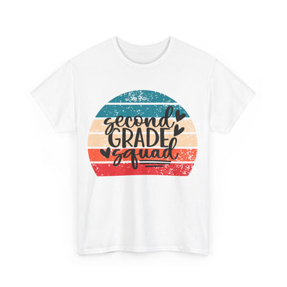 Retro Boho Design Second Grade Squad Classroom Tshirt