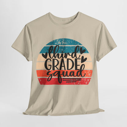 Boho Retro Design Third Grade Squad Tshirt