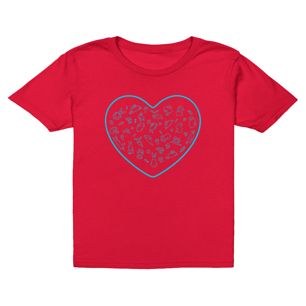 Heart Blue Bunny Minimalist T-Shirt (Youth Size)