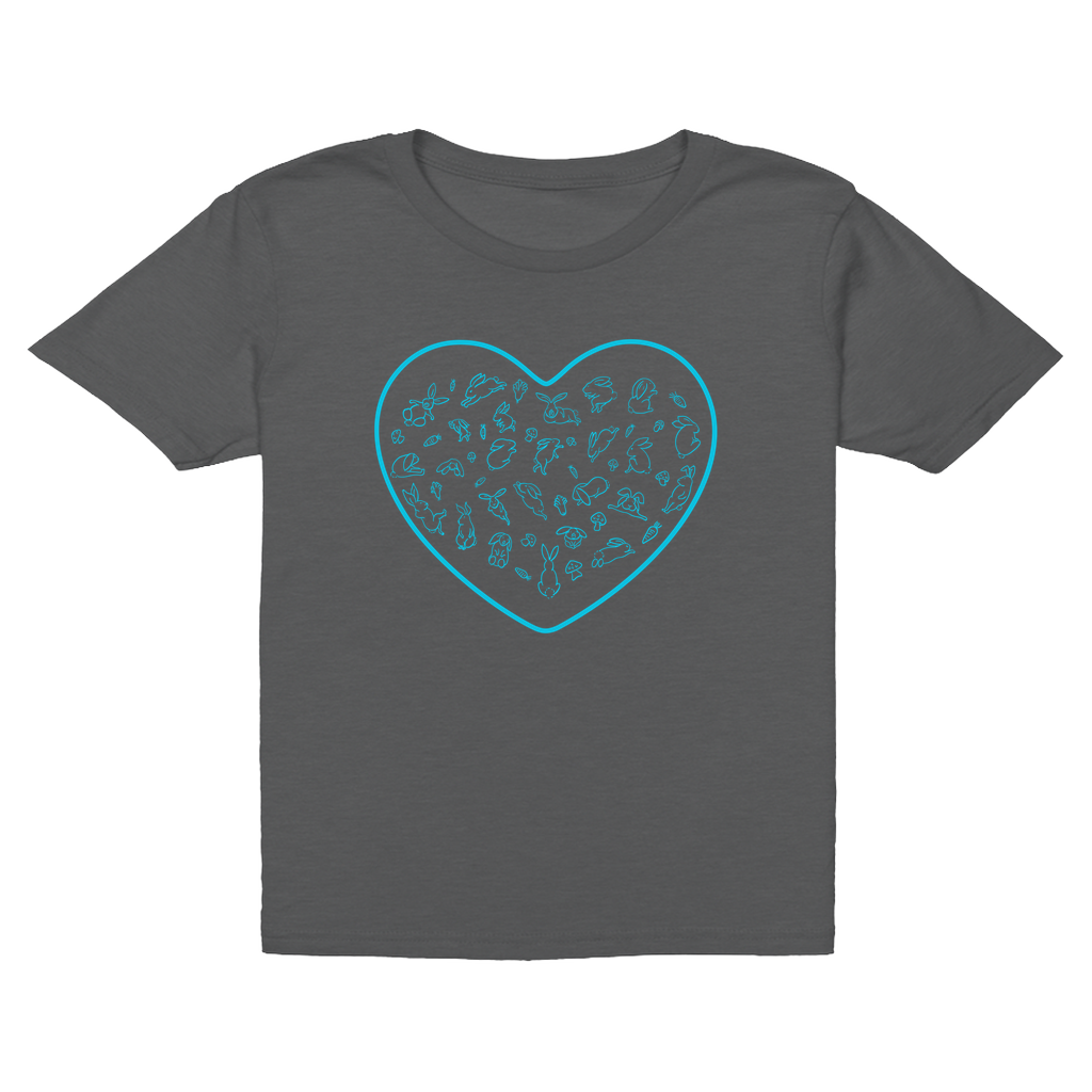 Heart Blue Bunny Minimalist T-Shirt (Youth Size)