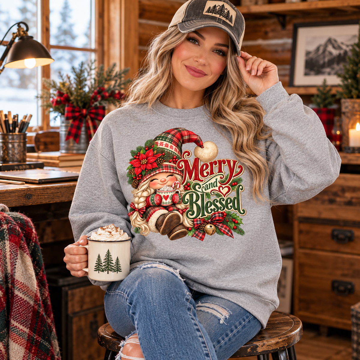 Merry and Blessed Christmas Gnome Sweatshirt