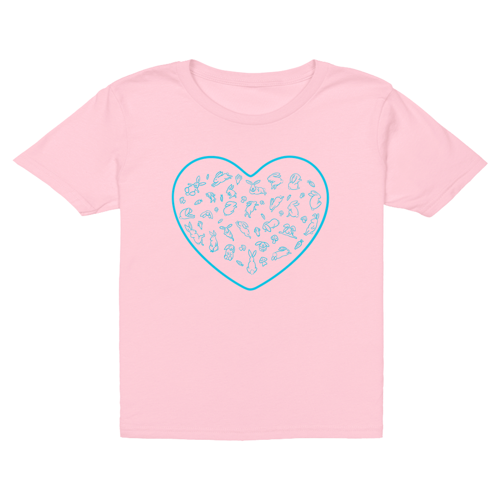 Heart Blue Bunny Minimalist T-Shirt (Youth Size)