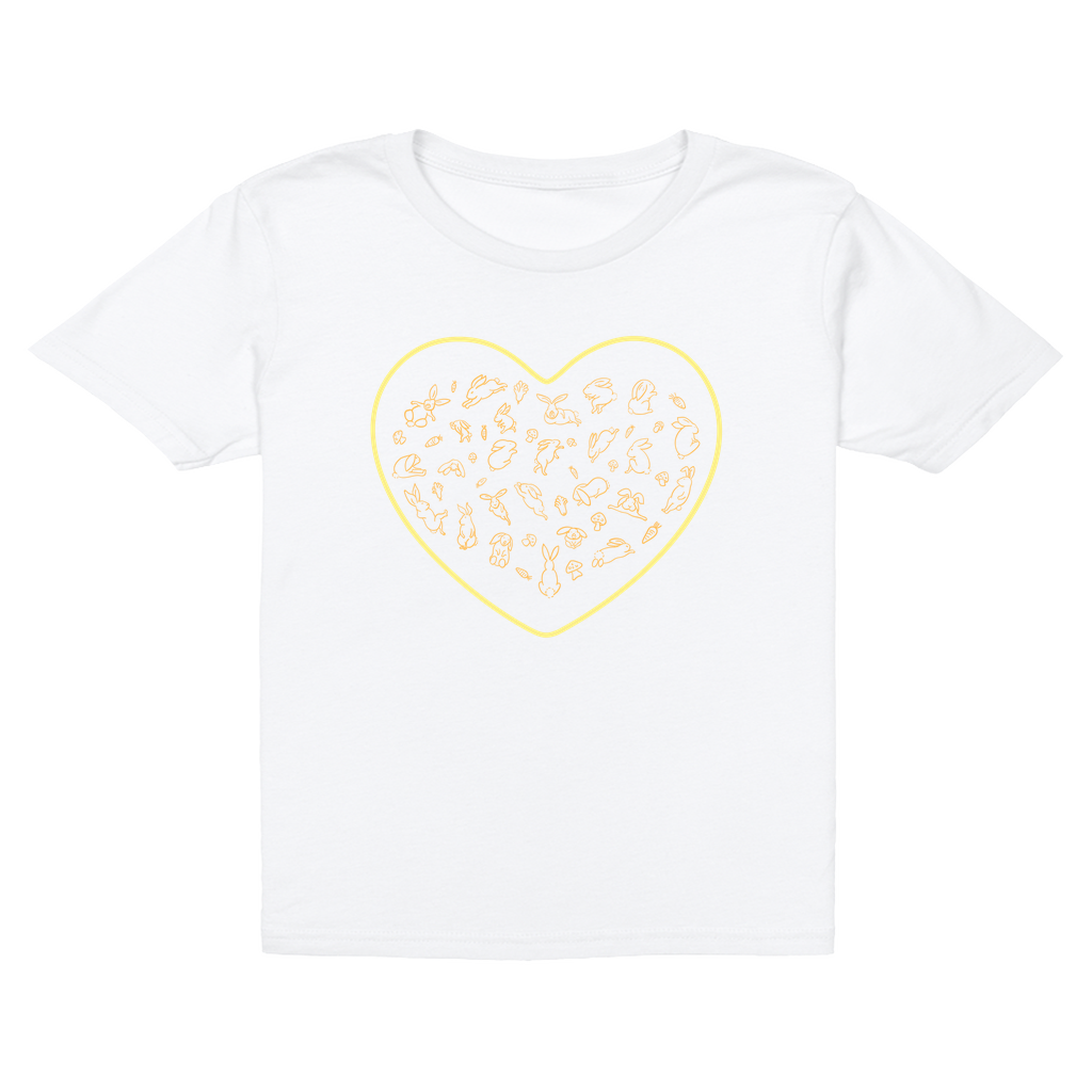 Heart Yellow Bunny Minimalist T-Shirt (Youth Size)