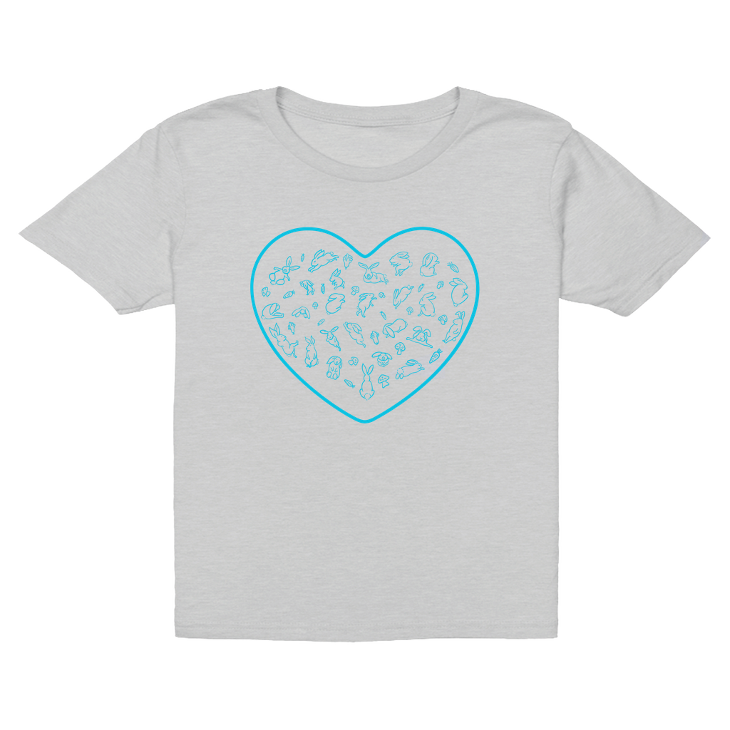 Heart Blue Bunny Minimalist T-Shirt (Youth Size)